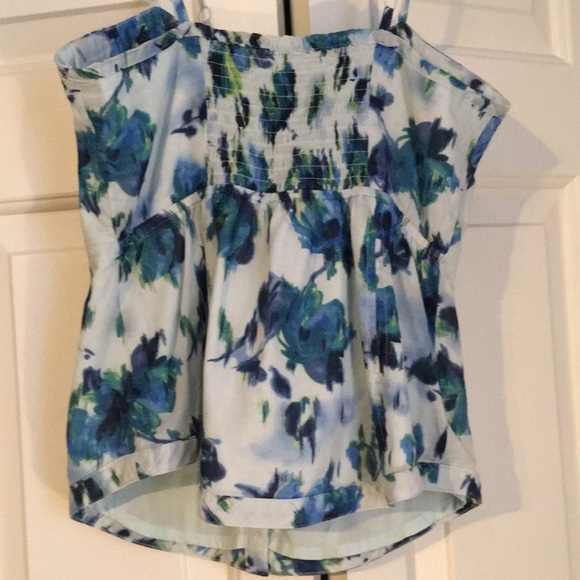 LC Lauren Conrad cotton button down bustier top - Picture 2 of 3